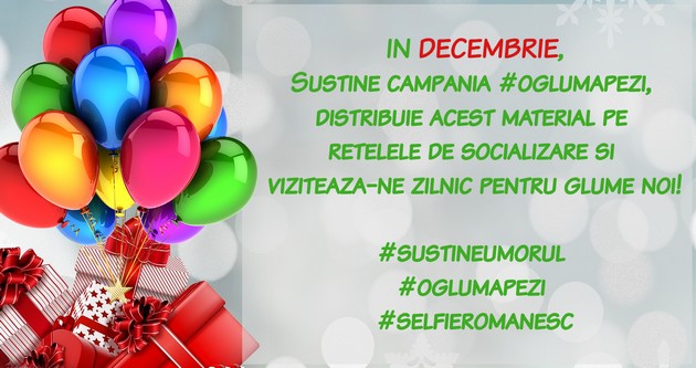 Sustine umorul din Romania. O gluma pe zi, campania Selfieromanesc.ro