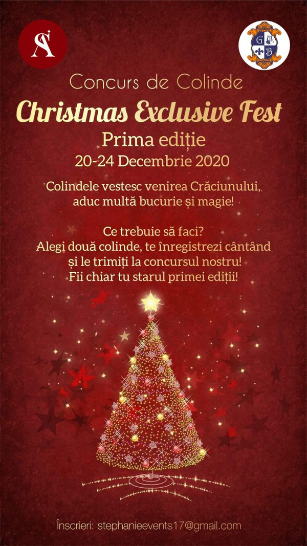 Artisti consacrati ai scenei culturale romanesti s-au alaturat pentru a organiza prima editie a concursului national de colinde - Christmas Exclusive Fest 2020