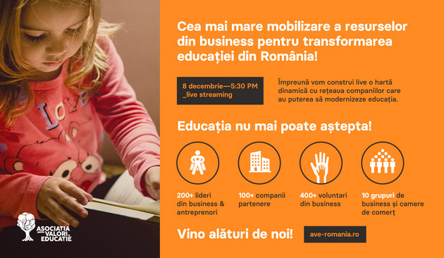 Mobilizare pentru transformarea educatiei din Romania, la prima editie online a Galei Premiilor pentru Directorii Anului 2020