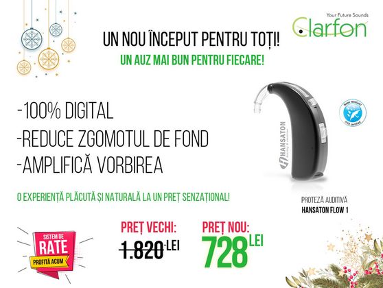 Clarfon lanseaza noul aparat auditiv Hansaton Flow 1 si iti reda bucuria de a auzi