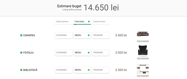 Planificatorul de buget Mobexpert promite calcularea cheltuielilor de amenajare
