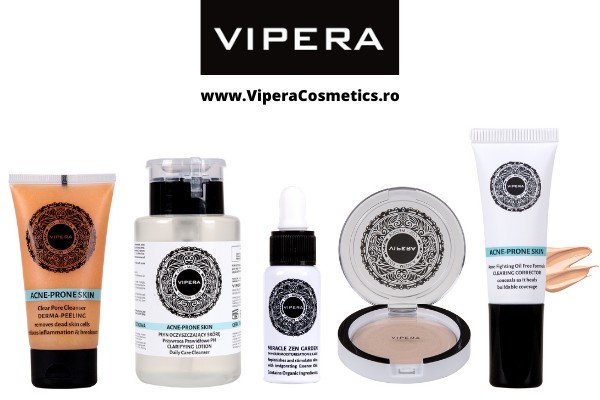 Gama Cos-Medica pentru ingrijirea si machiajul tenului acneic - noua gama de produse VIPERA disponibila pe www.ViperaCosmetics.ro