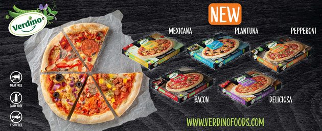 Premiera pentru piata de produse congelate din Romania. Verdino lanseaza in Romania pizza congelata plant-based!