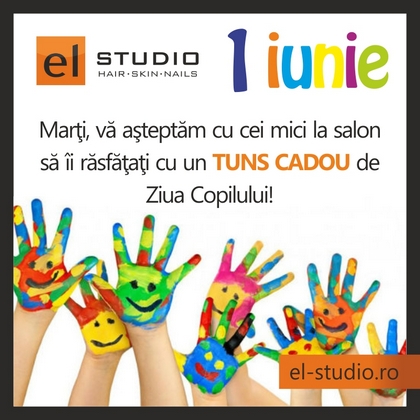 De 1 Iunie, copiii primesc cadou de la El Studio: un tuns gratuit