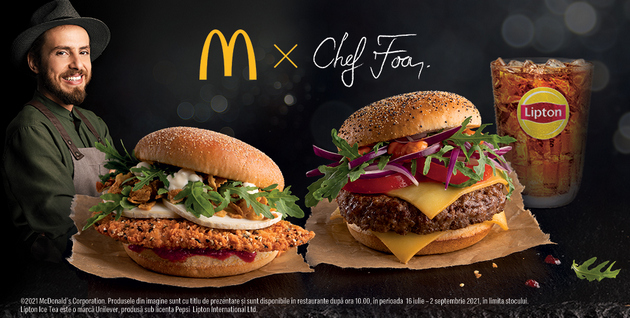 McDonald's lanseaza doi burgeri premium, editie limitata in colaborare cu Chef Foa