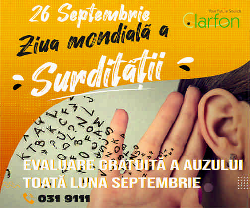 In luna septembrie, Clarfon iti testeaza auzul gratuit