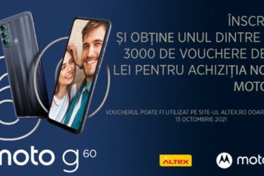 Motorola lanseaza moto g60 si impreuna cu Altex anunta 3.000 de vouchere de 500 lei pentru achizitia telefonului