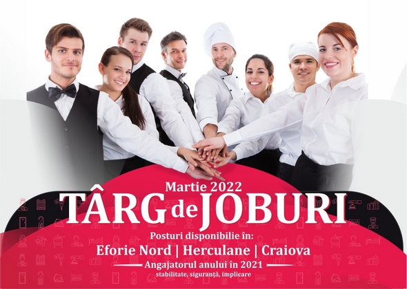 Angajatorul Anului in industria ospitalitatii in 2021 organizeaza Targ de Joburi in Eforie Nord, Herculane si Craiova