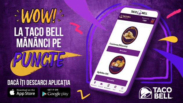 Taco Bell lanseaza un program de loializare dedicat clientilor sai, in cadrul propriei aplicatii de mobil