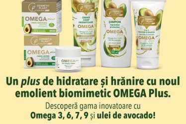 Dupa 2 ani de cercetare, COSMETIC PLANT lanseaza gama OMEGA Plus, o noua premiera pe piata de cosmetice din Romania