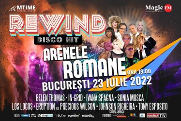Artisti de notorietate internationala aduc muzica anilor '70/'80/'90 la REWIND DISCO HIT, pe 23 iulie, la Arenele Romane din Bucuresti