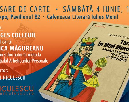 Georges Colleuil isi lanseaza cartea Tarot in Mod Minor, Arcanele Minore, cei 4 Stalpi ai Tarotului la Salonul International de carte Bookfest, Pavilionul B2, Romexpo
