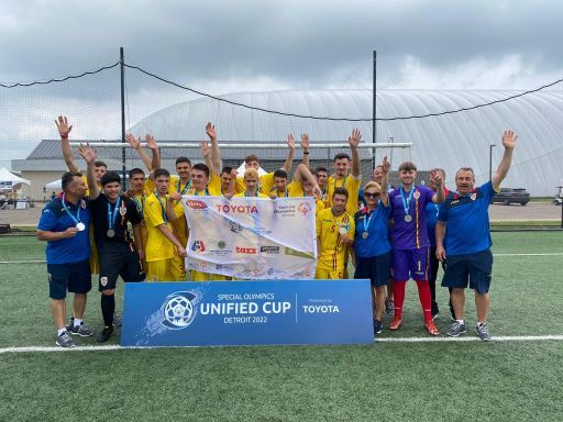 Locul II pentru echipa de Fotbal Special Olympics Romania la Cupa de Fotbal Unificat Special Olympics, Detroit 2022