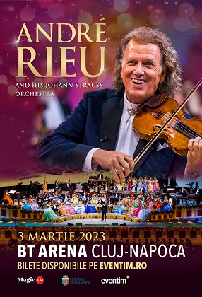 André Rieu se intoarce in Romania pentru un nou concert de proportii pe 3 martie 2023, la BT-Arena Cluj-Napoca