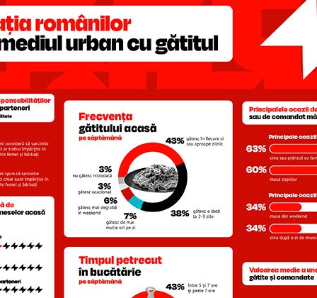 STUDIU: Desi 72% dintre romanii din mediul urban considera ca sarcinile in casa trebuie impartite in mod egal intre parteneri, acest lucru se aplica in doar 27% dintre cazuri