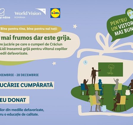 1.500 de copii din medii vulnerabile vor beneficia de acces la educatie digitala, cu sprijinul oferit de Lidl Romania, printr-o campanie derulata impreuna cu World Vision Romania