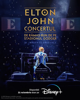 DISNEY+ prezinta live "ELTON JOHN: CONCERTUL DE RAMAS-BUN DE PE STADIONUL DODGER" PE 21 noiembrie