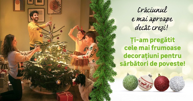 Leroy Merlin intra in atmosfera Craciunului cu noua colectie de decoratiuni: 1500 de produse tematice, inclusiv o gama de iluminat cu consum redus