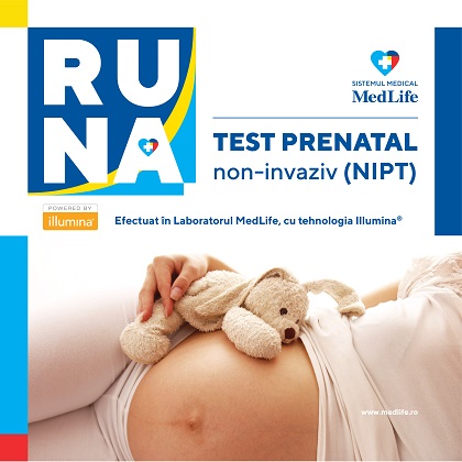 MedLife extinde optiunile de screening pentru femeile insarcinate cu RUNA, un test prenatal non-invaziv procesat in Laboratorul de Genetica si Biologie Moleculara din Bucuresti