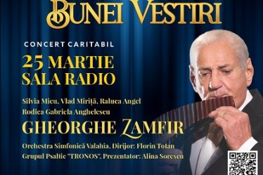 Maestrul Gheorghe Zamfir urca pe scena la Gala Bunei Vestiri, pentru o cauza caritabila. Alti artisti de renume concerteaza pe 25 martie, la Sala Radio