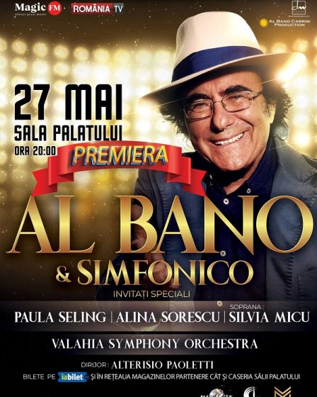 Al Bano ajunge la Bucuresti pentru concertul aniversar de la Sala Palatului. In weekendul 20-21 mai, biletele au preturi speciale