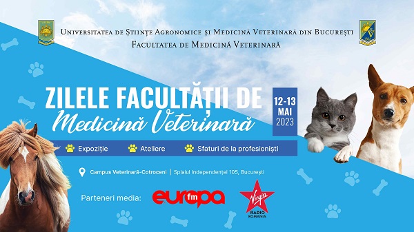 Cel mai mare eveniment dedicat sanatatii si ingrijirii animalelor. 12-13 mai 2023 - "Zilele Facultatii de Medicina Veterinara"
