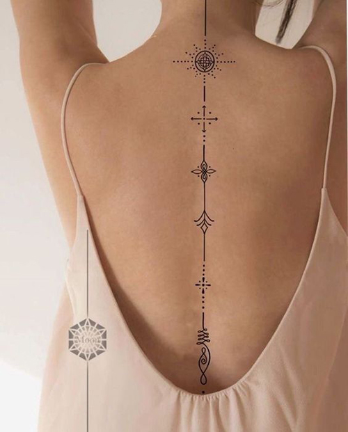 Tatuaje Dama - Catalog Idei de Tatuaje pe Spate pentru Fete si Femei