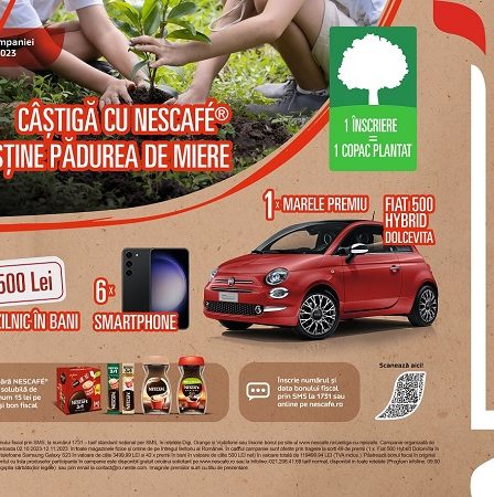 NESCAFÉ® sustine extinderea Padurii de Miere Nestlé printr-o campanie nationala cu premii pentru iubitorii cafelei