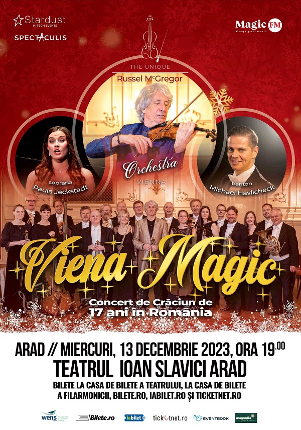 Johann Strauss Ensemble si dirijorul Russell McGregor pe scenele din Romania in cadrul turneului de traditie "Viena Magic"