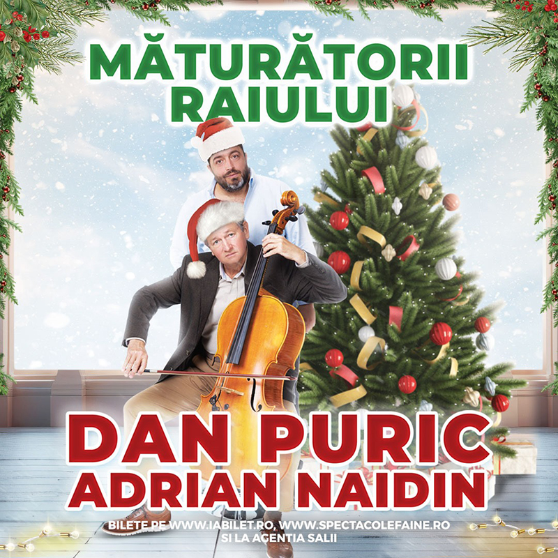 Dan Puric si Adrian Naidin va invita la spectacolul "Maturatorii Raiului" - O seara plina de magie si emotie